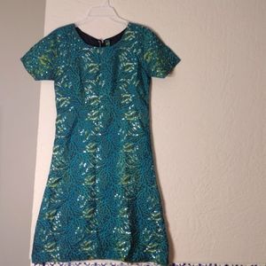 African print A line dress